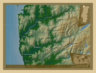 Viana do Castelo, Portugal. Physical. Labelled points of cities