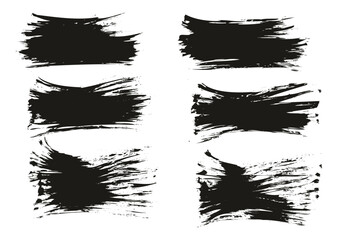 Flat Fan Brush Thin Short Background High Detail Abstract Vector Background Set 