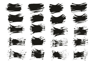 Flat Fan Brush Thin Short Background High Detail Abstract Vector Background Set 