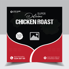 Restaurant Business social media post design templates for social media marketing  editable HQ 