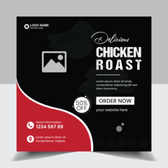 Restaurant Business social media post design templates for social media marketing  editable HQ 