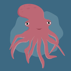 underwater character octopus