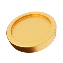 3d coin gold golden luxury icon illustration render