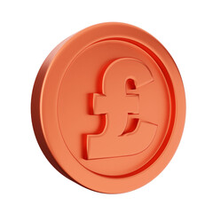 3d coin euro bronze icon illustration render