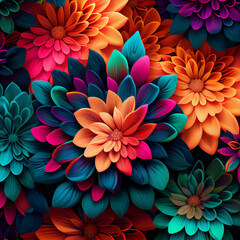 arrière plan floral multicolore