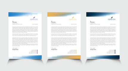 corporate business letterhead design template. vector letterhead template for any company.