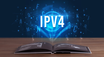 Technology abbreviation coming out from an open book