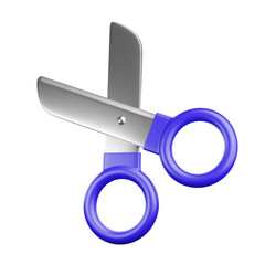 3D Scissors Education Stationery Render School Trim Cut Office Tool Editing