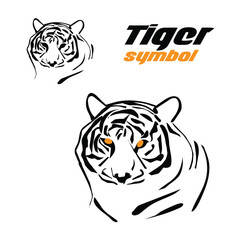 Tiger sign concept design stock illustration