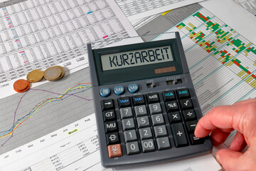 Kurzarbeit, Taschenrechner Businessplan Tabellen und Projektplan