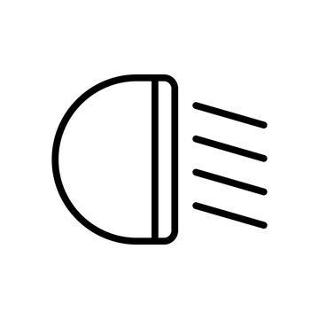 recommend clip art: Headlight outline vector icon isolated on white background. Headlight line icon for web, mobile and ui design