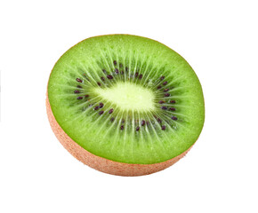 Fototapeta na wymiar Kiwi slice isolated on transparent png