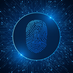 scan fingerprint, Cyber security and password control through fingerprints, access with biometrics identification	
