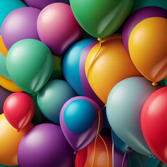 Group of colour balloons background