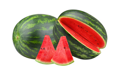 Watermelon isolated on  transparent png