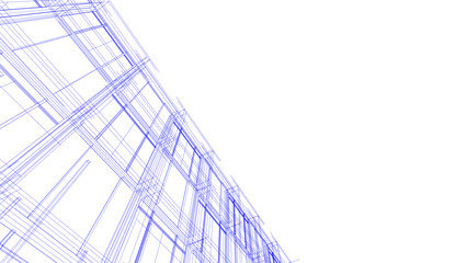 Abstract architecture building