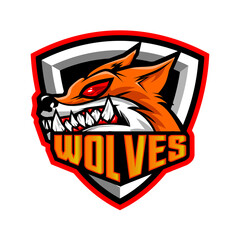 Wolf Esport Mascot Logo Design