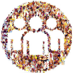 Multicolored icon group of people or group of users / friends flat symbol for apps and websites
