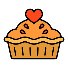 Pie Filled Line Icon
