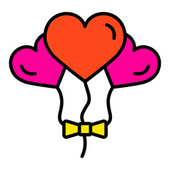 Balloons Filled Line Icon