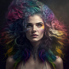 Fototapeta premium portrait of a woman with creative make up