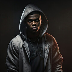Fototapeta na wymiar portrait of a rapper person