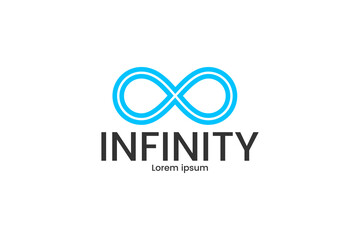 Vector flat infinity loop logo. Modern, minimal, simple, stylish logo