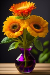 Sunflower on a vase