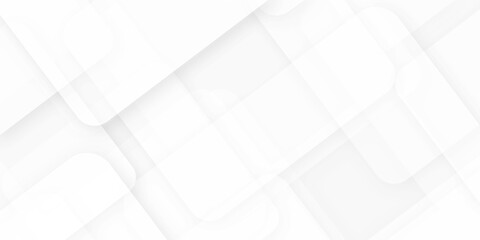 Abstract background with white and gray color technology modern background design . Geometric background with squares in bright light with soft shadows as pattern. Template for branding business .