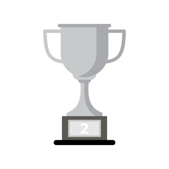 trophy cup isolated on white
