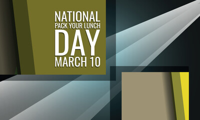 National Pack Your Lunch Day. Design suitable for greeting card poster and banner