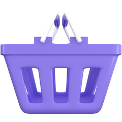 3d shopping cart icon, for UI, poster, banner, social media post. 3D rendering