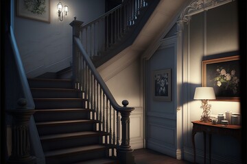 Scandinavian interior style staircase
