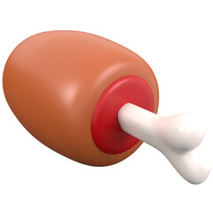 3d meat icon, for UI, poster, banner, social media post. 3D rendering