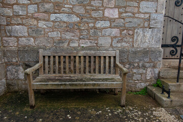 Teak Garden Bench, This large teak garden bench was made in the fifties