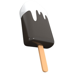 Ice cream 3d icon, for UI, poster, banner, social media post. 3D rendering