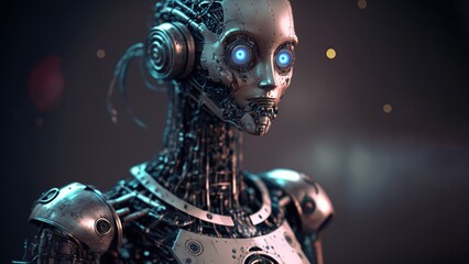 Ai bot artificial chatbot intelligence with copy space for text generative ai