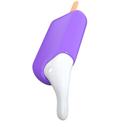 Ice cream 3d icon, for UI, poster, banner, social media post. 3D rendering