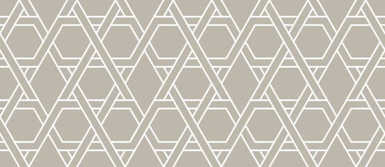 Naklejka premium Abstract seamless pattern with intertwined Jewish stars vector illustration