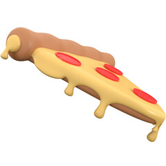 Pizza 3d icon, for UI, poster, banner, social media post. 3D rendering
