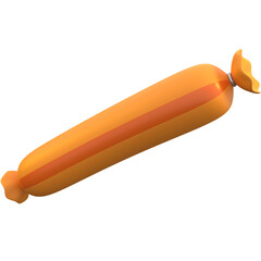 3d sausage icon, for UI, poster, banner, social media post. 3D rendering