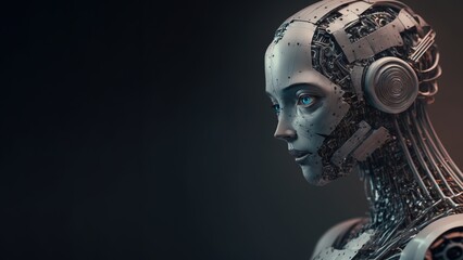 Ai bot artificial chatbot intelligence with copy space for text generative ai