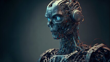 Ai bot artificial chatbot intelligence with copy space for text generative ai