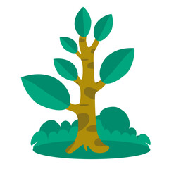 green tree flat illustration