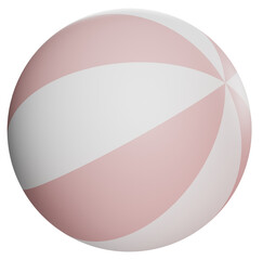 Pink and white 3D ball.