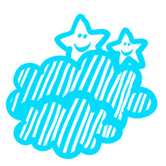 doodle cloud cartoon