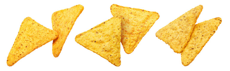 Delicious nachos chips set cut out