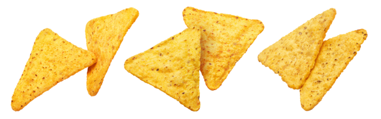 Delicious nachos chips set cut out