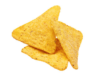 Delicious mexican nachos chips cut out