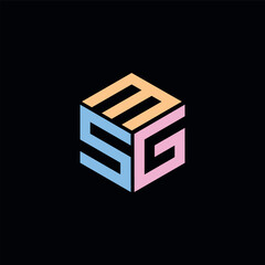Hexagon Shape MSG Letter Logo